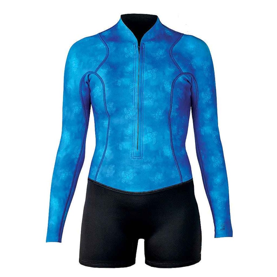 Jugend Xcel | Madchen Ocean Ramsey Water Inspired Axis Langarm-Springsuit Mit Reisverschluss Vorne, 2 Mm