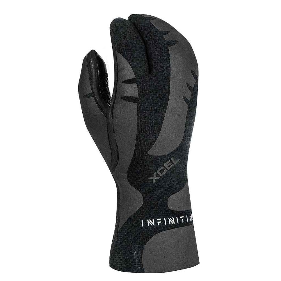 Herren Xcel Herren-Infiniti + Infiniti-Losung | Herren Infiniti 3-Finger-Hummerkrallenhandschuh 5 Mm Schwarz