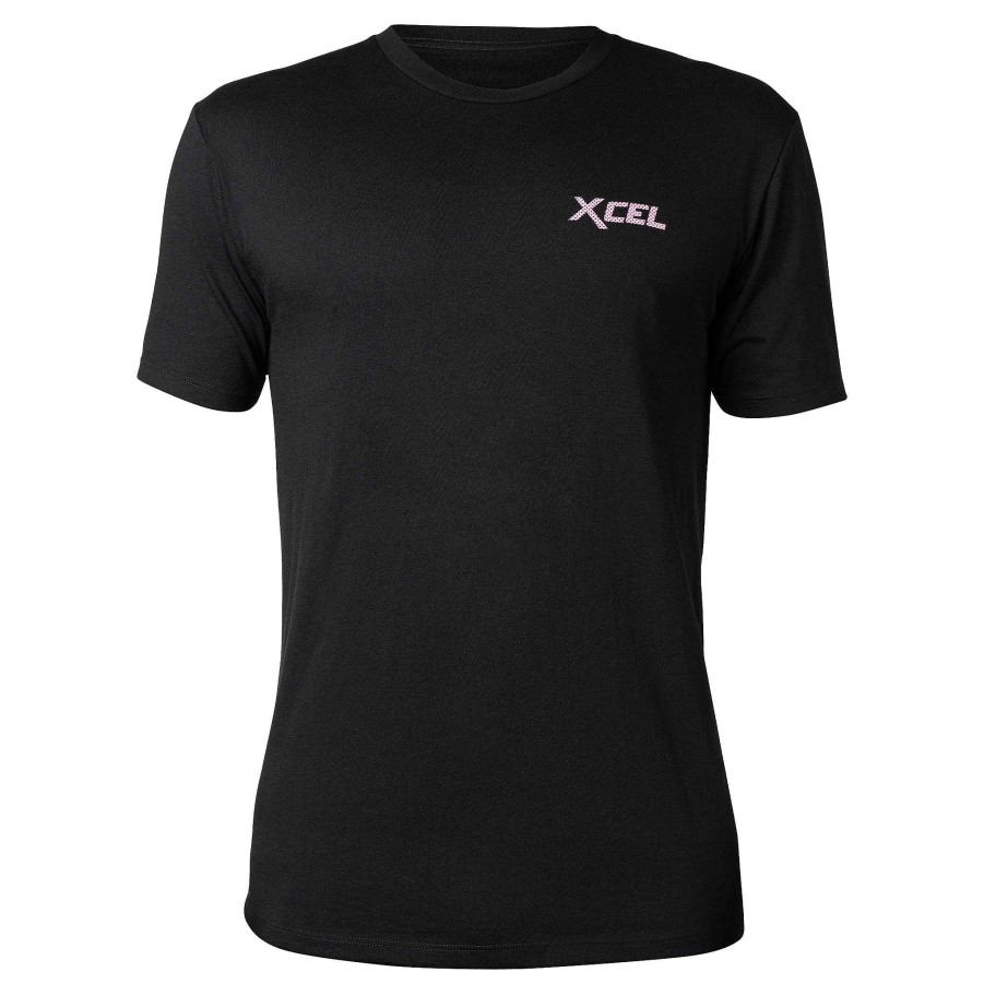 Herren Xcel Herren-T-Shirts | Herren-Throwback-Kurzarm-T-Shirt Schwarz