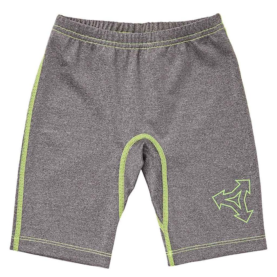 Jugend Xcel | Premium-Stretch-Unisex-Shorts Fur Kleinkinder, Uv-Schutz Tiefes Grau-Silber