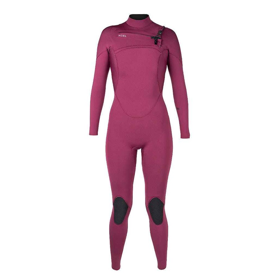 Damen Xcel Damen-Wettkampf X + Wettkampf | Comp 4/3 Mm Neoprenanzug Mit Frontreisverschluss Fur Damen Pflaume