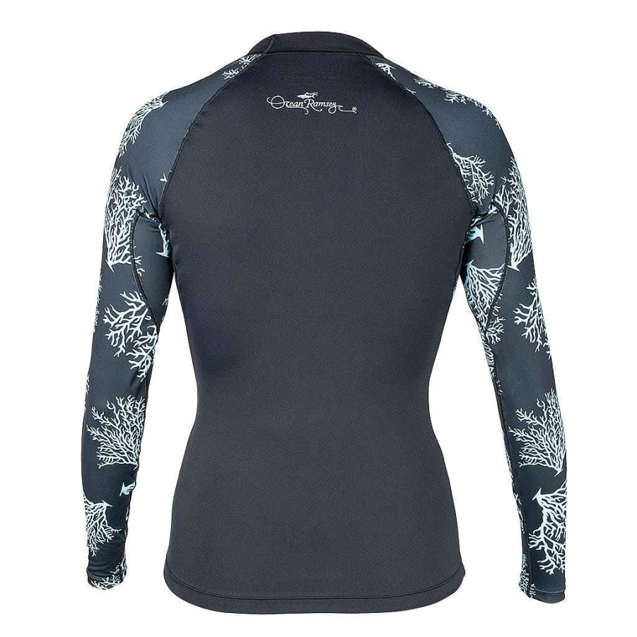 Damen Xcel | Ocean Ramsey Water Inspired Premium Stretch Langarm-Uv-Oberteil Fur Damen Mit Schlusseltasche