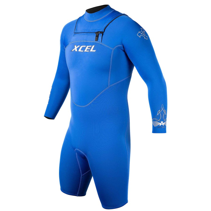 Herren Xcel Herren-Springsuits | Archy'S Garage L/S Spring Neoprenanzug Fur Herren, 2 Mm Konigsblau