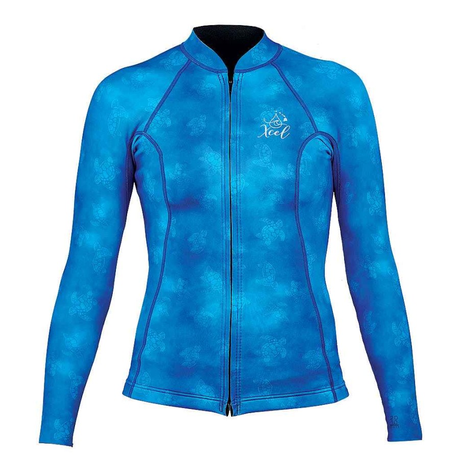 Jugend Xcel | Ocean Ramsey Water Inspired Axis Langarm-Frontreisverschlussjacke Fur Jugendliche, 2/1 Mm Honu-Druck