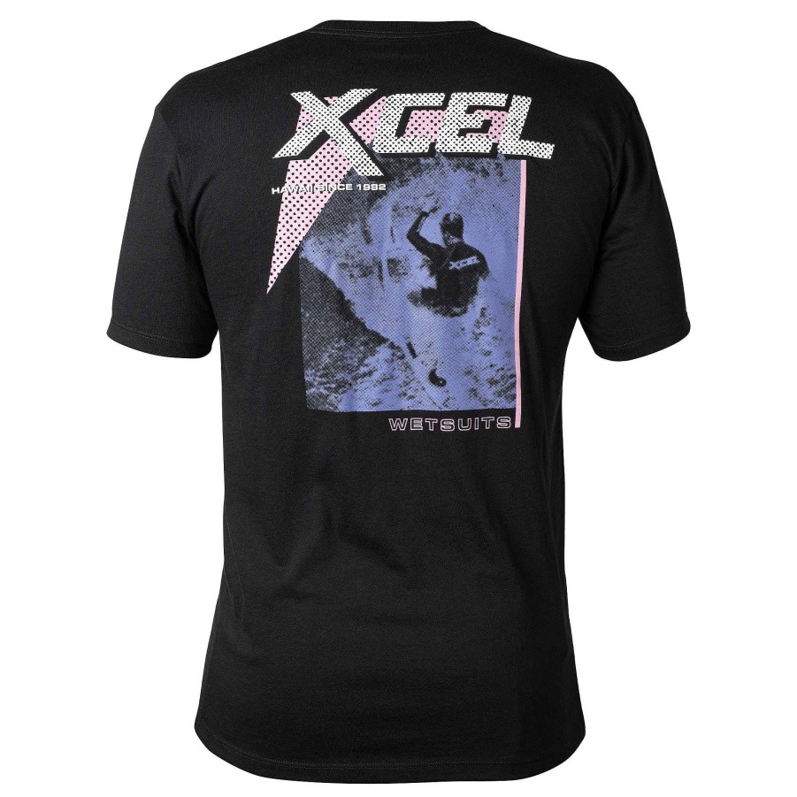 Herren Xcel Herren-T-Shirts | Herren-Throwback-Kurzarm-T-Shirt Schwarz