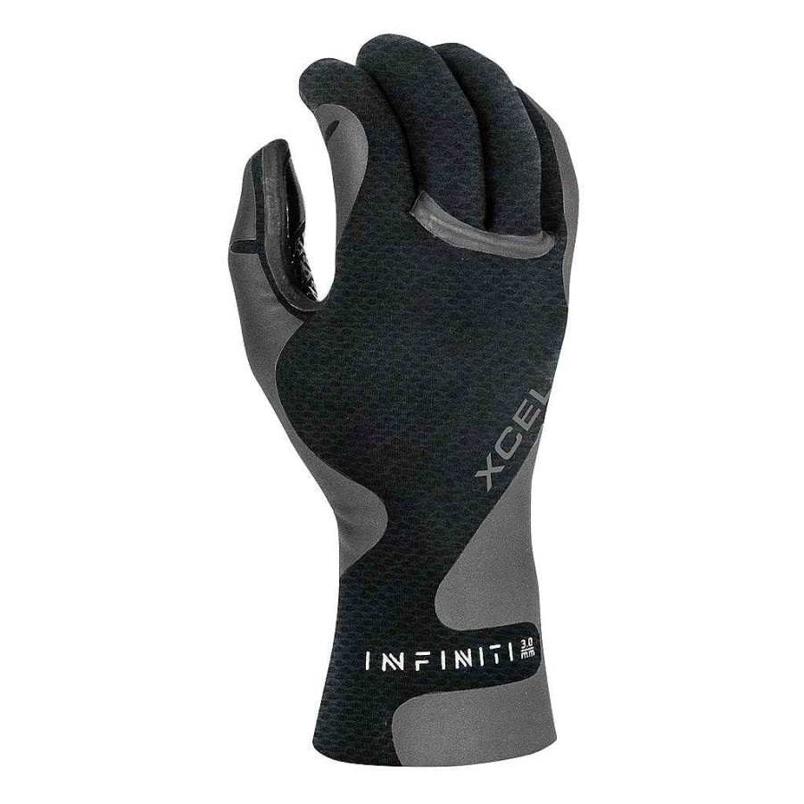 Herren Xcel Herren-Infiniti + Infiniti-Losung | Infiniti Funf-Finger-Handschuh Fur Herren, 3 Mm Schwarz